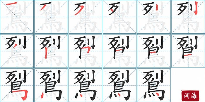 鴷字怎么写图解