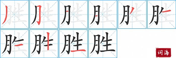 胜字怎么写图解