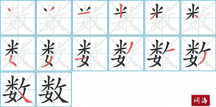 数字怎么写图解